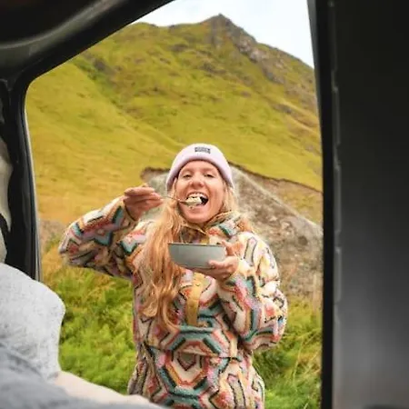 Lofoten E-campervan Pick-up Moskenes Ferry Pier Camping Ramberg