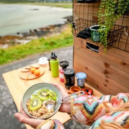 Camping Lofoten E-campervan Pick-up Moskenes Ferry Pier *