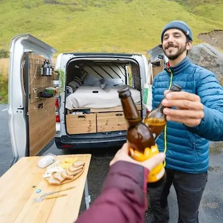 Camping Lofoten E-campervan Pick-up Moskenes Ferry Pier *