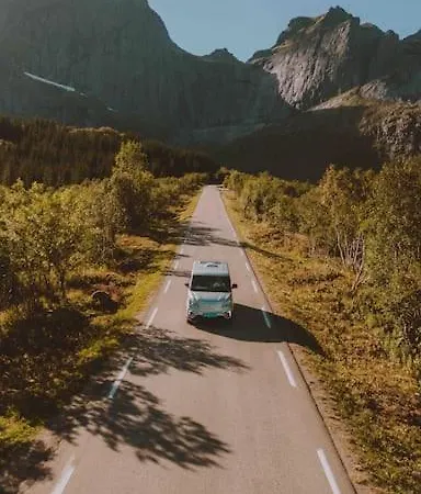 Camping Lofoten E-campervan Pick-up Moskenes Ferry Pier *