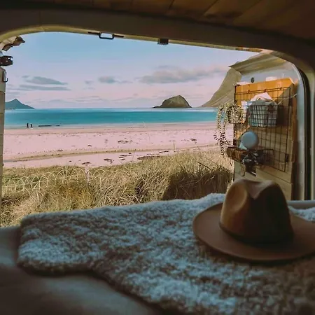 Lofoten E-campervan Pick-up Moskenes Ferry Pier Camping *